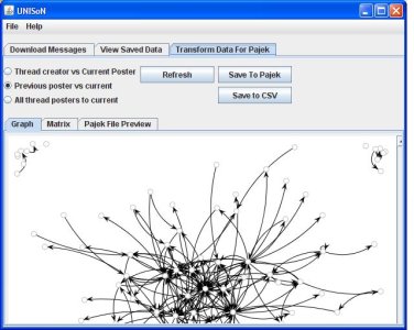 The Pajek preview panel on Windows